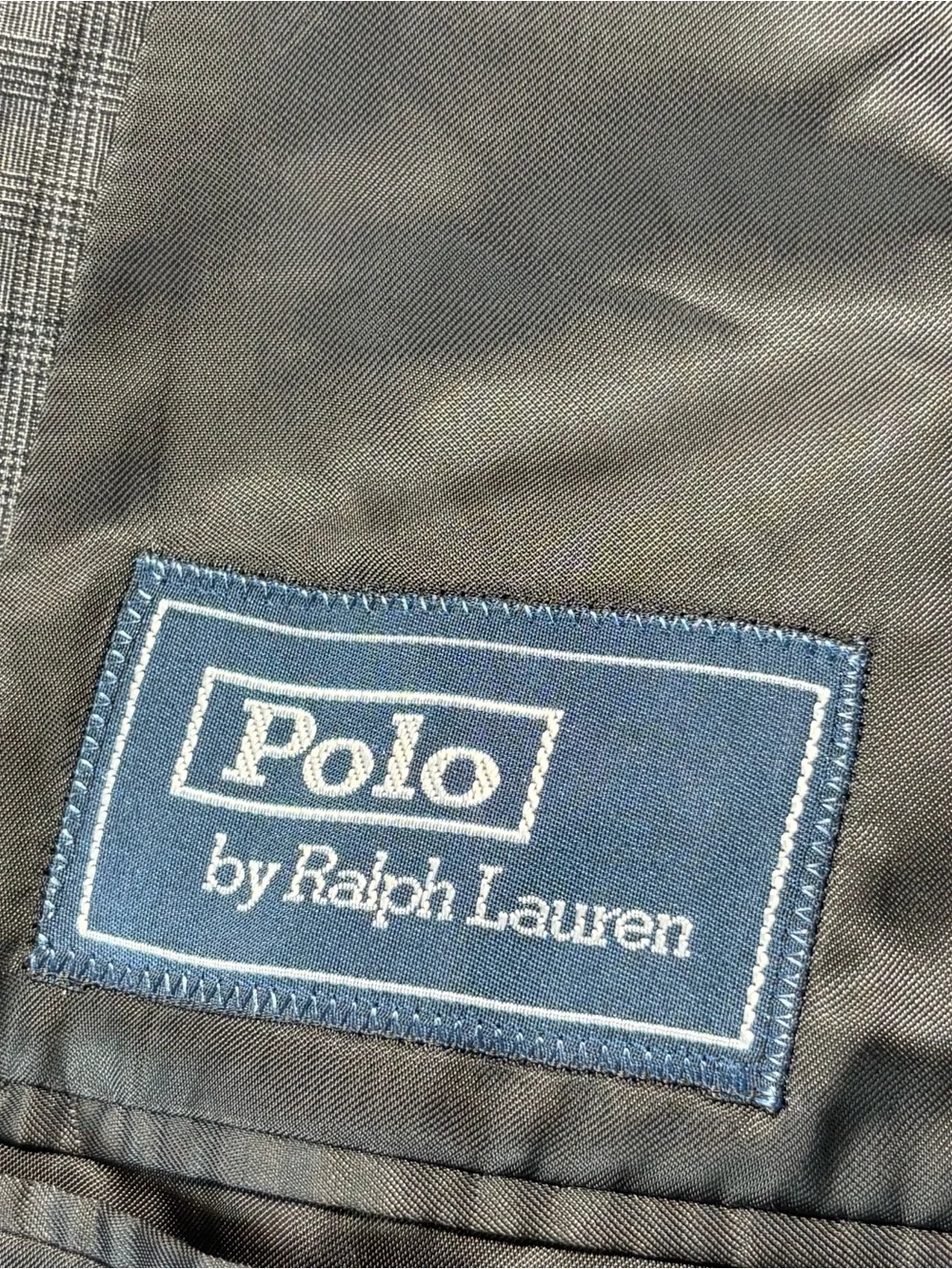 Polo Ralph Lauren Blue Label Blazer Mens 40R Fabr 100% Cotton 100% Rayon Lining